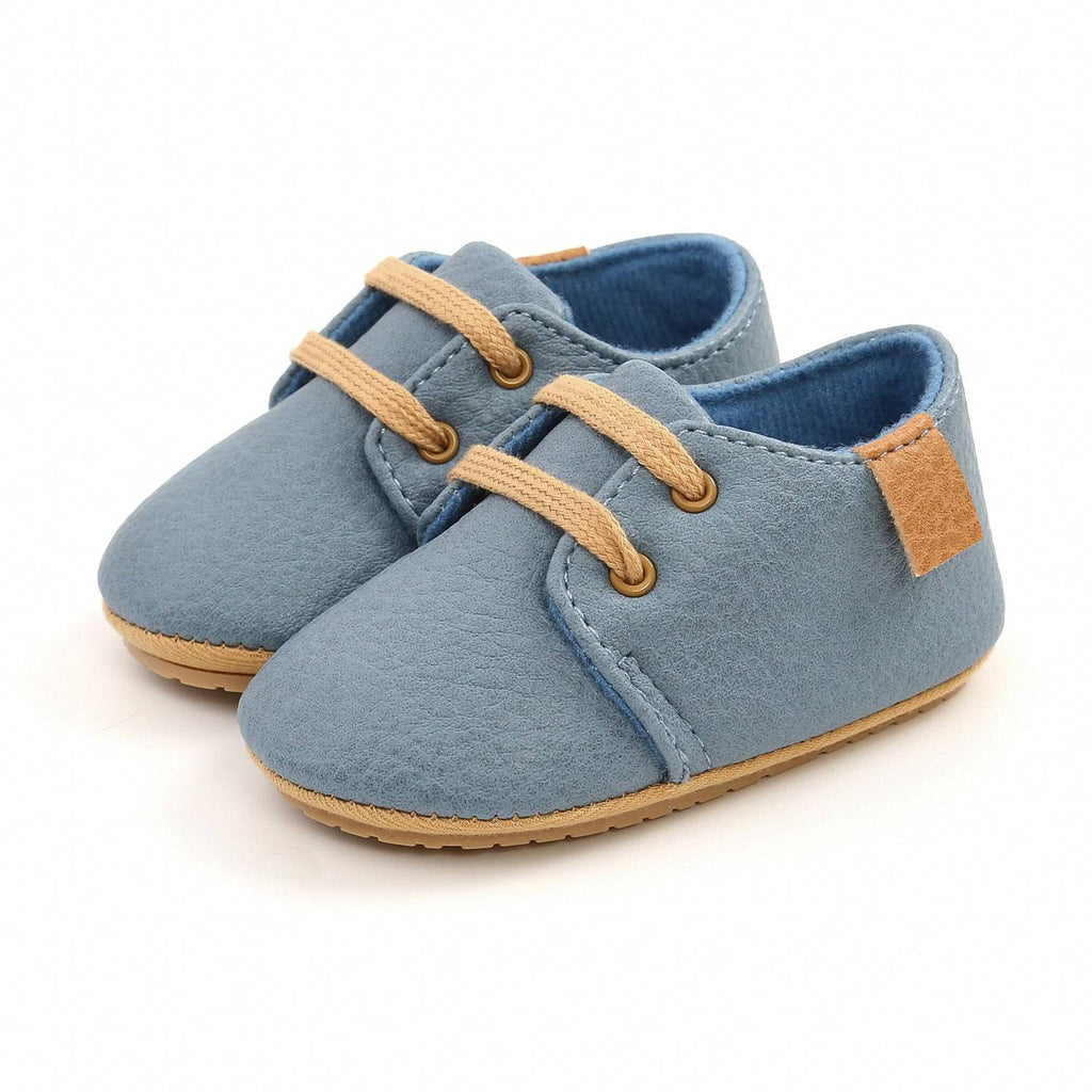 Retro Leather Baby Shoes - Multicolor, Anti-slip, First Walkers - Quid Mart