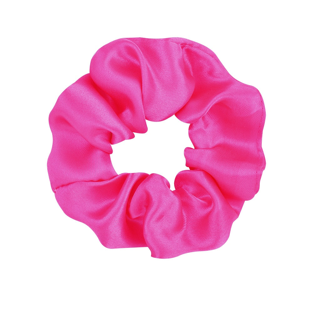 Women's 3.9" Silk Scrunchie - Multicolor Hair Accessory - Quid Mart