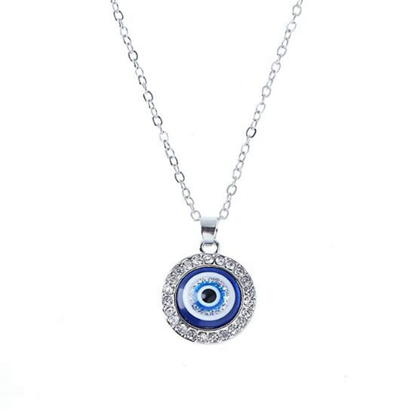 Gothic Kpop Turkish Punk Evil Eye Necklace Pendant For Women Eyeball Brambles Connect Multiple Dense Choker Hip Hop Jewelry Gift - Quid Mart