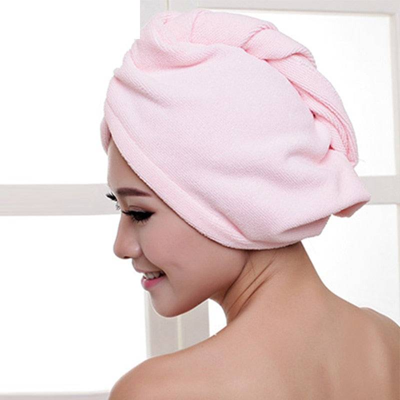 Microfiber Hair Drying Cap Strong Absorbent Shower Cap Girls Shampoo Quick Dry Hair Towel Tool Dry Hair Towel Bathroom Supplies - Quid Mart