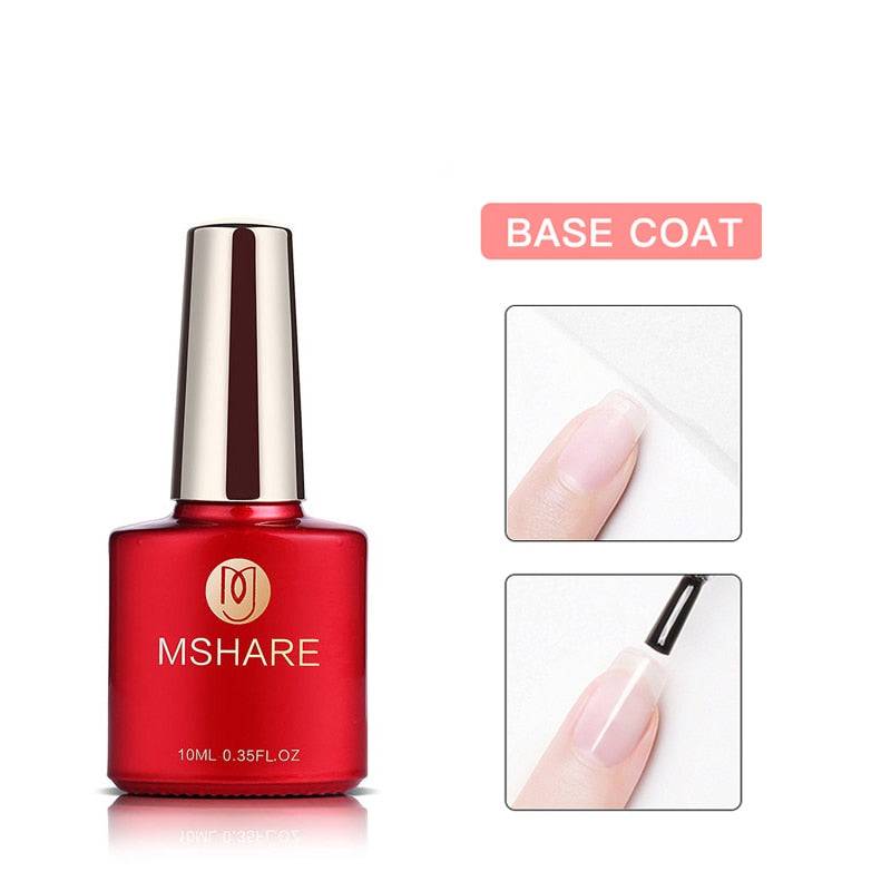 MSHARE Milky White Builder Nail Extension Gel in A Bottle 10ml Self leveling Nails Quick Building Clear Pink UV Led Gel - Quid Mart