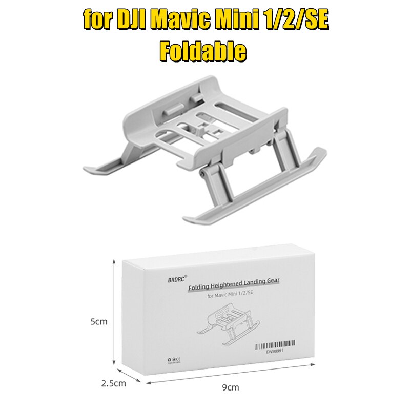 Extend DJI Mavic Mini 1/2/SE Drone's Height with Quick Release Landing Gear - Quid Mart