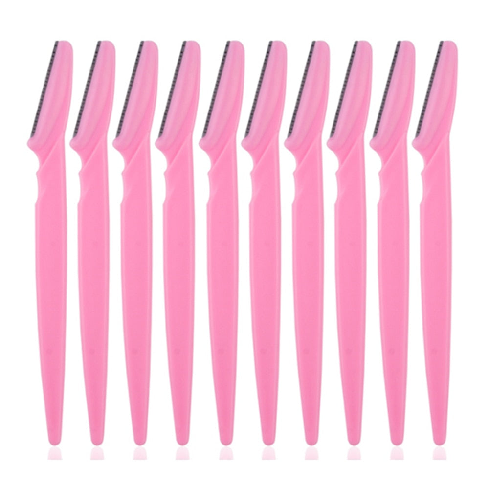 3/10Pcs Eyebrow Razor Eyebrow Trimmer Women Face Razor Hair Remover Eye Brow Shaver Blades for Cosmetic Beauty Makeup Tools - Quid Mart