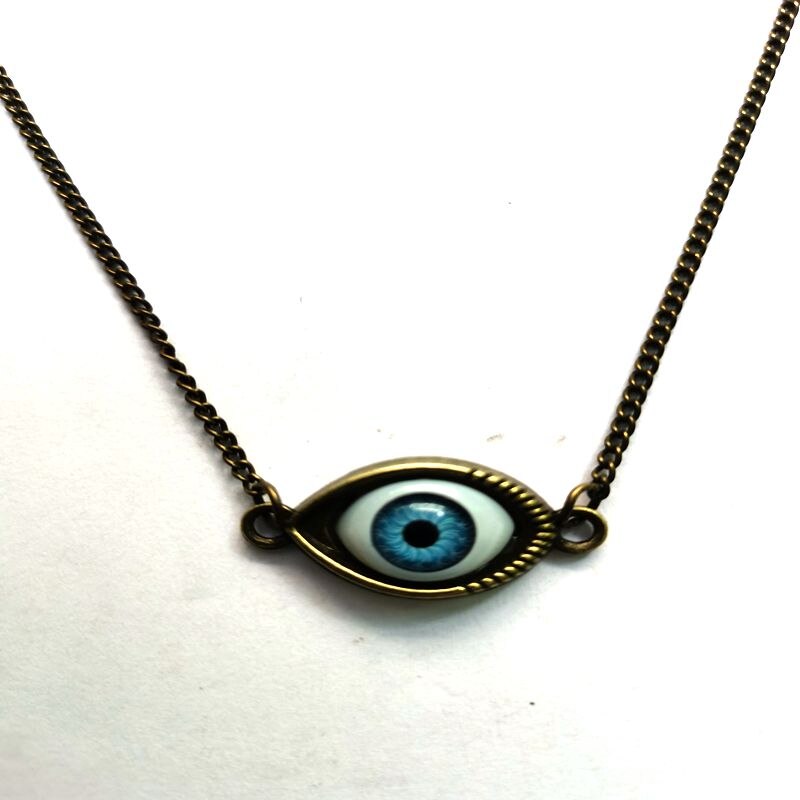 Gothic Kpop Turkish Punk Evil Eye Necklace Pendant For Women Eyeball Brambles Connect Multiple Dense Choker Hip Hop Jewelry Gift - Quid Mart