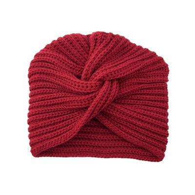 Women's Bohemian Knitted Cashmere Turban Hat - Stylish and Warm Headwear - Quid Mart
