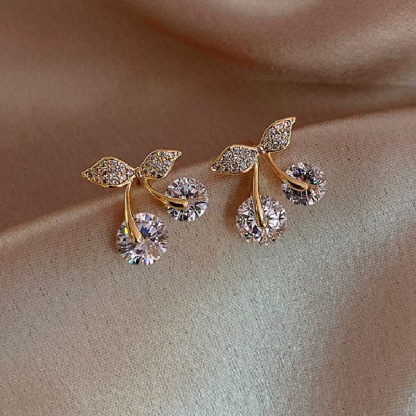 New Korea Sweet Cute Flower Crystal Temperament Geometric Shiny Zircon Earrings Statement Earrings for Women Girl Pendientes - Quid Mart