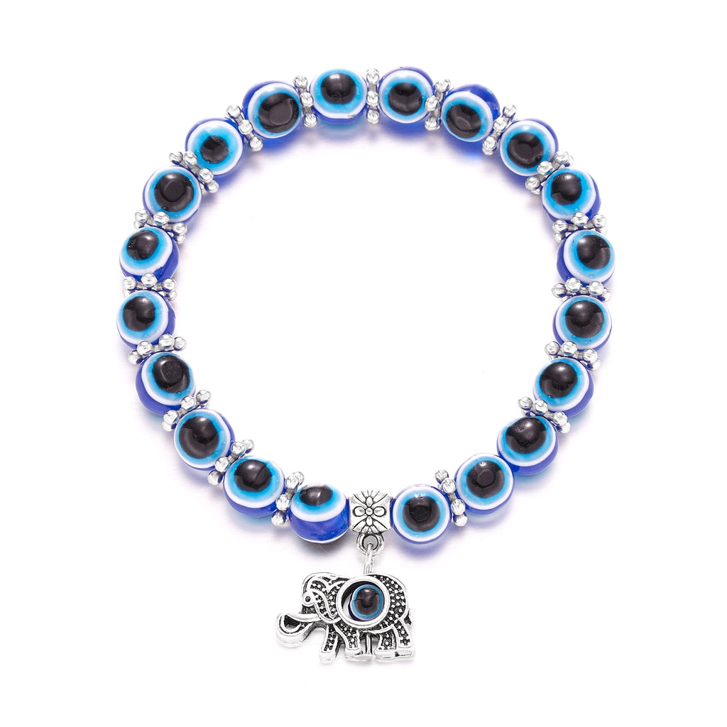Turkish Lucky Evil Eye Bracelets Blue Evil Eye Bead Bracelet Men Women Handmade Lucky Jewelry Charm Bracelet Female Dropshipping - Quid Mart