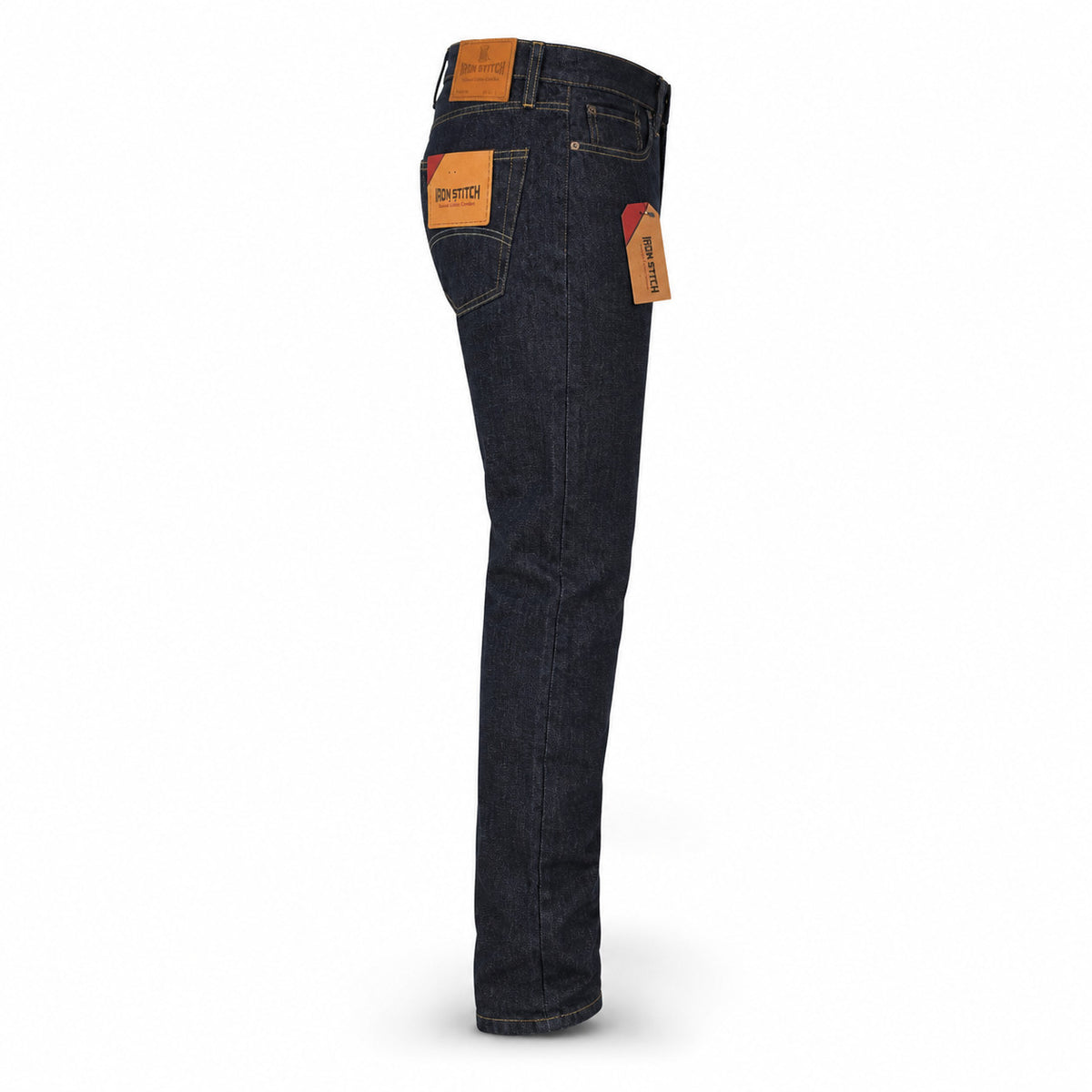 Iron Stitch men's straight leg jeans dark blue – view 5