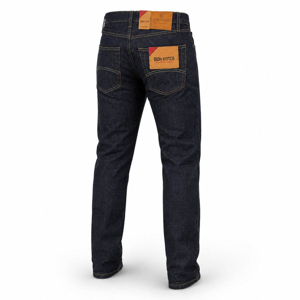 Iron Stitch men's straight leg jeans dark blue – view 6