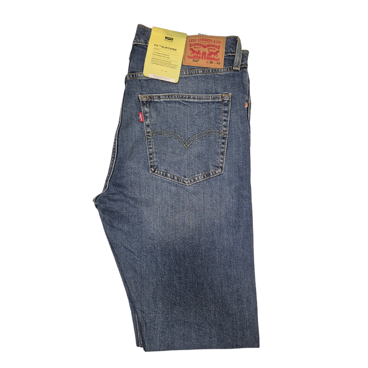 Levi's 512 slim taper men's stretch jeans medium wash blue – view 2