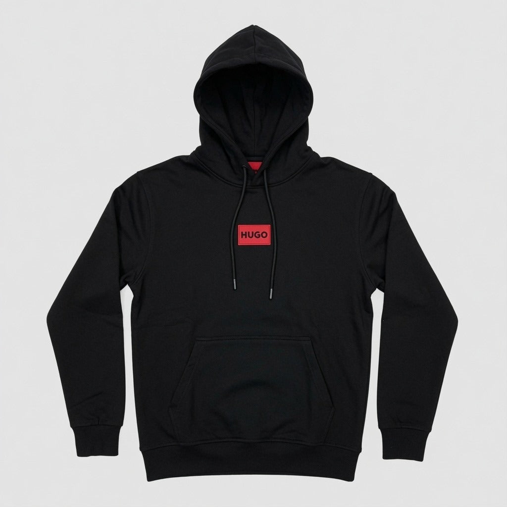 HUGO Mens Cotton Hoodie Regular Fit Kangaroo Pocket
