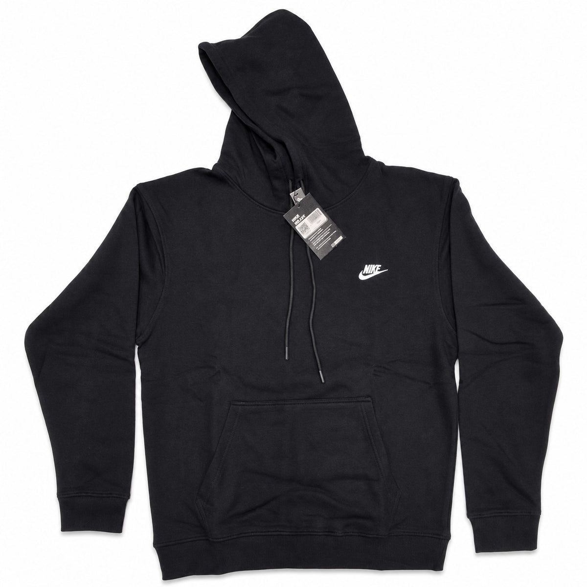 Nike Mens Pullover Hoodie Embroidered Swoosh Black Navy Blue White - Quid Mart