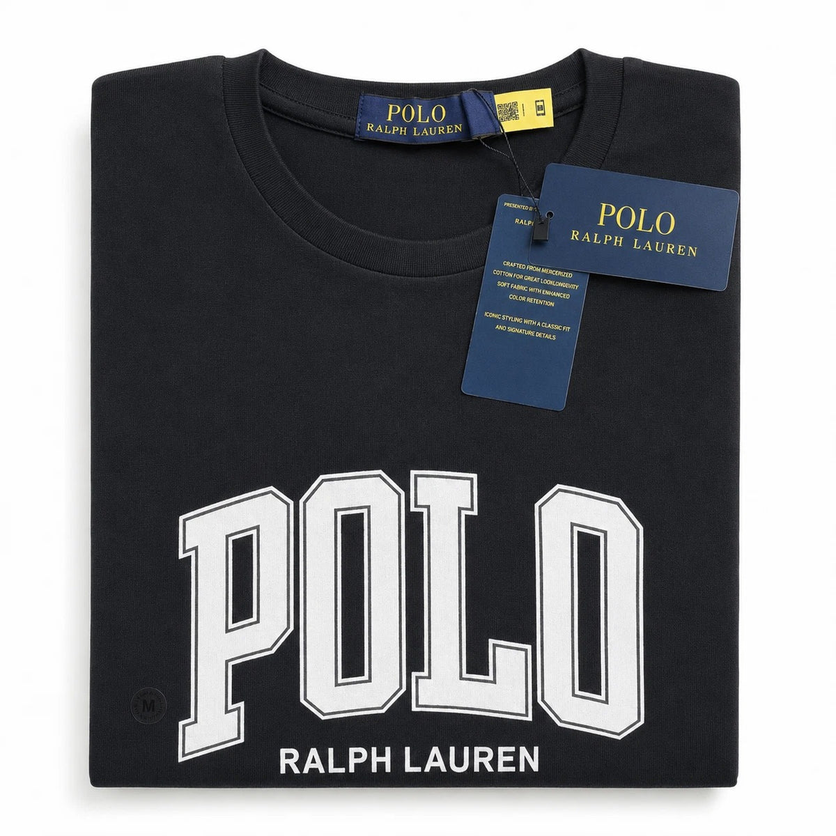 White / Black Polo Ralph Lauren Men’s Logo Crewneck Tee - Quid Mart