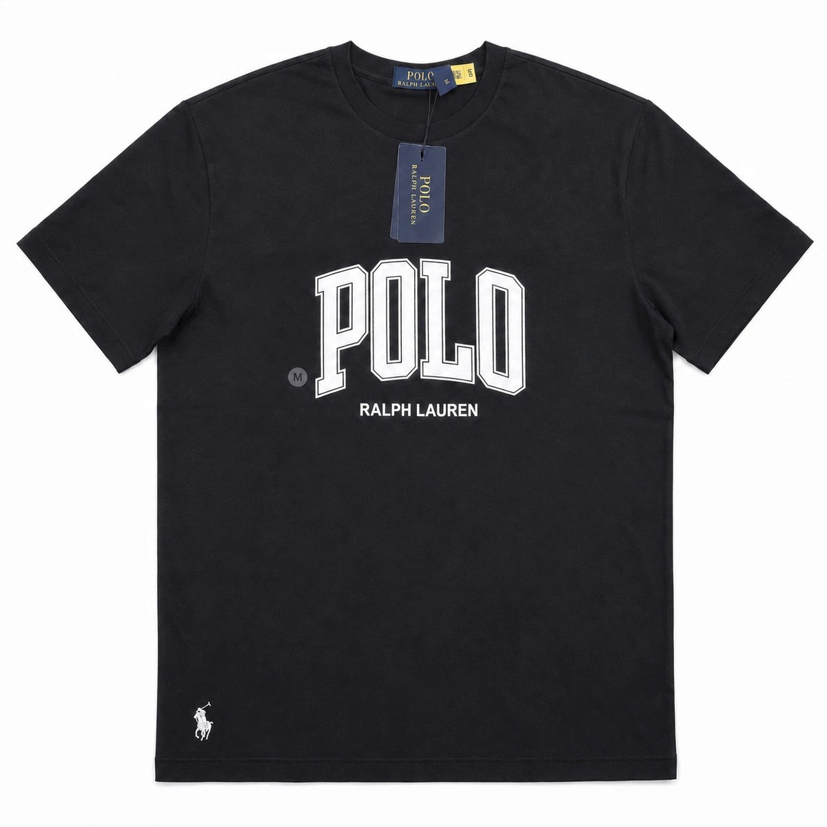 White / Black Polo Ralph Lauren Men’s Logo Crewneck Tee - Quid Mart