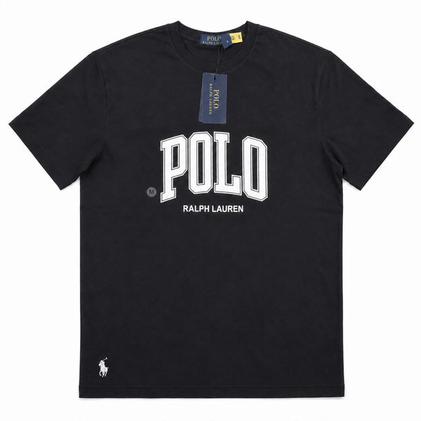 White / Black Polo Ralph Lauren Men’s Logo Crewneck Tee