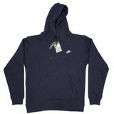 Nike Mens Pullover Hoodie Embroidered Swoosh Black Navy Blue White - Quid Mart
