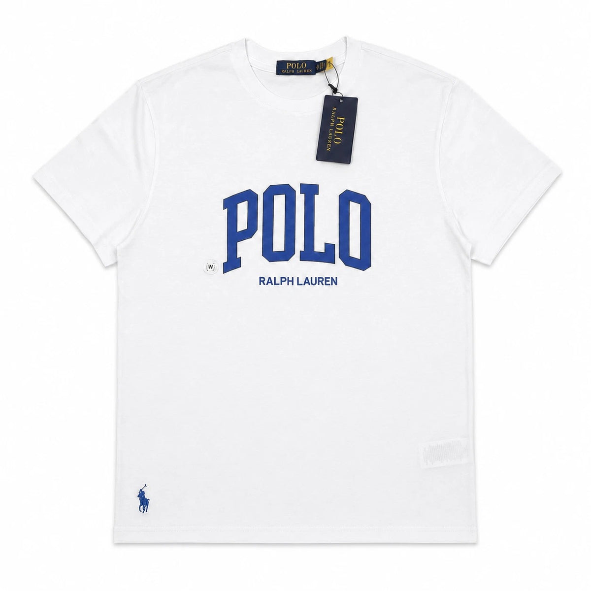 White / Black Polo Ralph Lauren Men’s Logo Crewneck Tee - Quid Mart