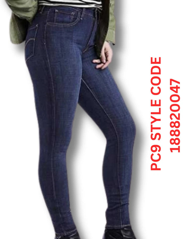 Levi's 721 High Rise Skinny Jeans Blue Women's Stretch Denim - Quid Mart