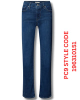 Levi's 314 Shaping Straight Jeans Dark Wash Blue Women's Stretch Denim - Quid Mart