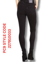 Levi’s Mile High Super Skinny Jeans Black High Rise Stretch Denim - Quid Mart