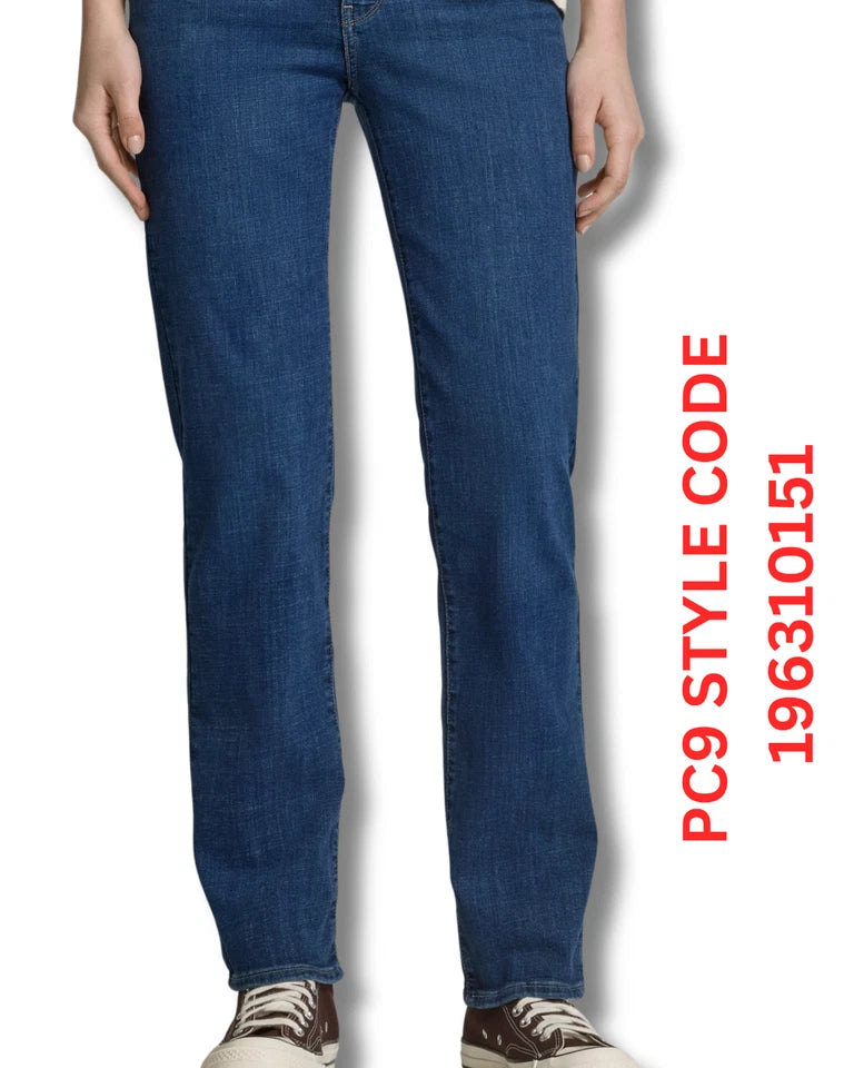 Levi's 314 Shaping Straight Jeans Dark Wash Blue Women's Stretch Denim - Quid Mart