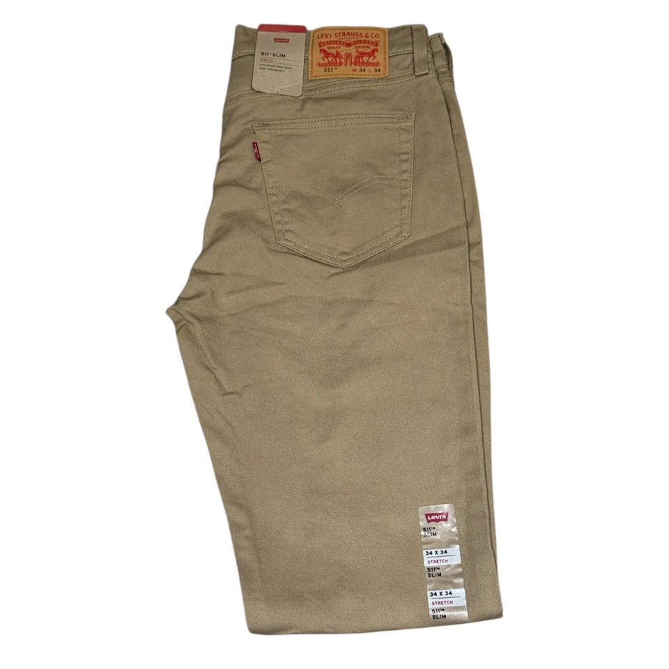 Levi's Original 511 (KHAKI / BEIGE) Slim Fit Mens Stretchable Jeans - Quid Mart