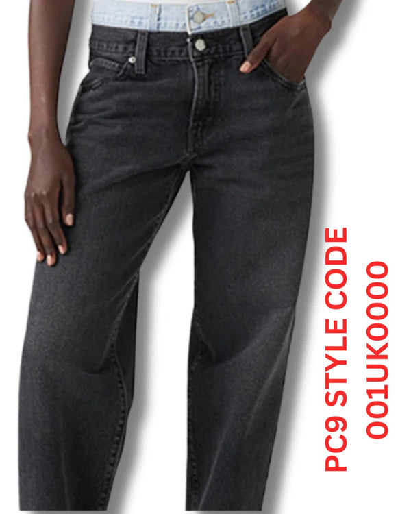 Levi’s 94 Baggy Jeans Black Mid Rise Loose Fit Straight Leg Denim