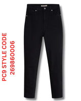 Levi’s High Waisted Mom Jeans Black Relaxed Fit Tapered Leg Stretch Denim - Quid Mart