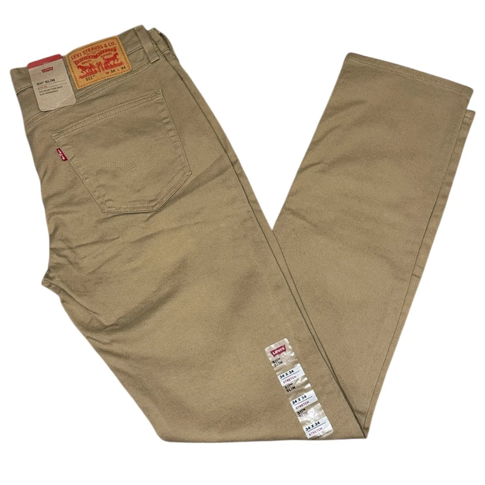 Levi's Original 511 (KHAKI / BEIGE) Slim Fit Mens Stretchable Jeans - Quid Mart