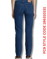 Levi's 314 Shaping Straight Jeans Dark Wash Blue Women's Stretch Denim - Quid Mart