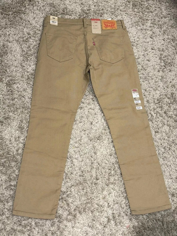 Levi's Original 511 (KHAKI / BEIGE) Slim Fit Mens Stretchable Jeans - Quid Mart