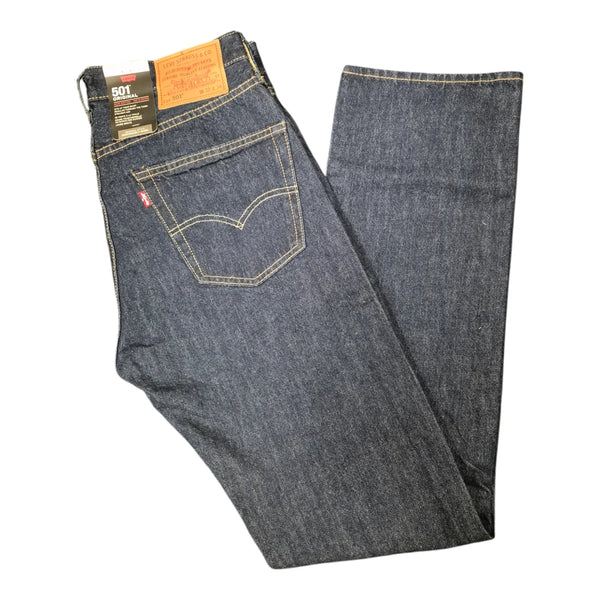 Levi's 501 Original Fit Men's Jeans Onewash Blue Straight Leg Denim Button Fly