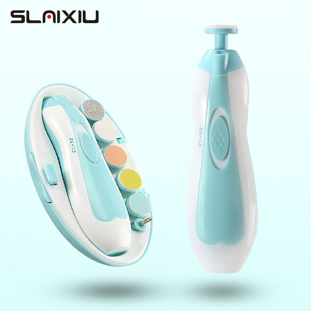 6-Piece Electric Baby Nail Clipper Set with Nail Polisher - Quid Mart