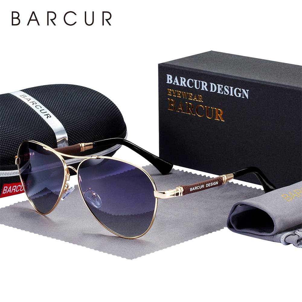 BARCUR Titanium Sunglasses - Polarized Gradient Eyewear - Quid Mart