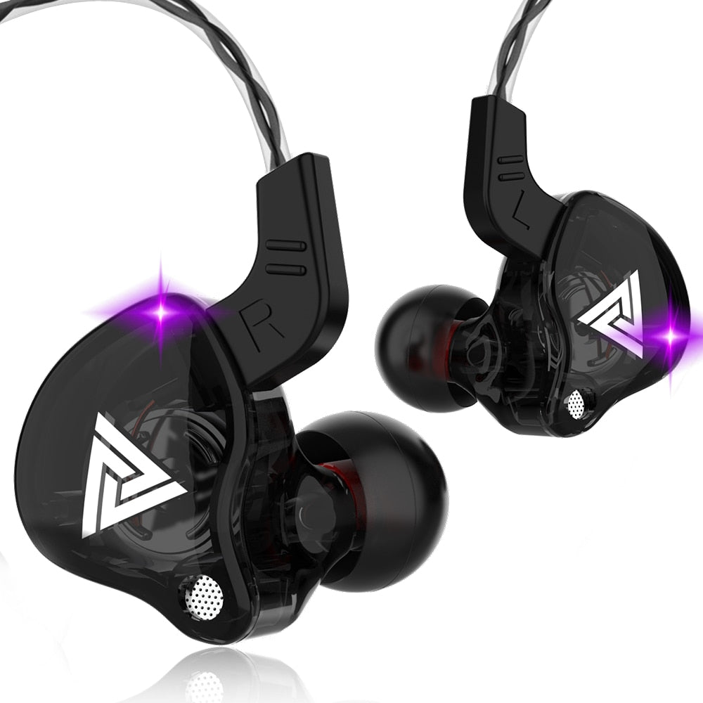 QKZ AK6 EDX 1DD In Ear Earphones HIFI Bass Earbuds Monitor Earphones Sport Noise Cancelling Headset ES4 ZST X ED9 ED12 ZS3 - Quid Mart