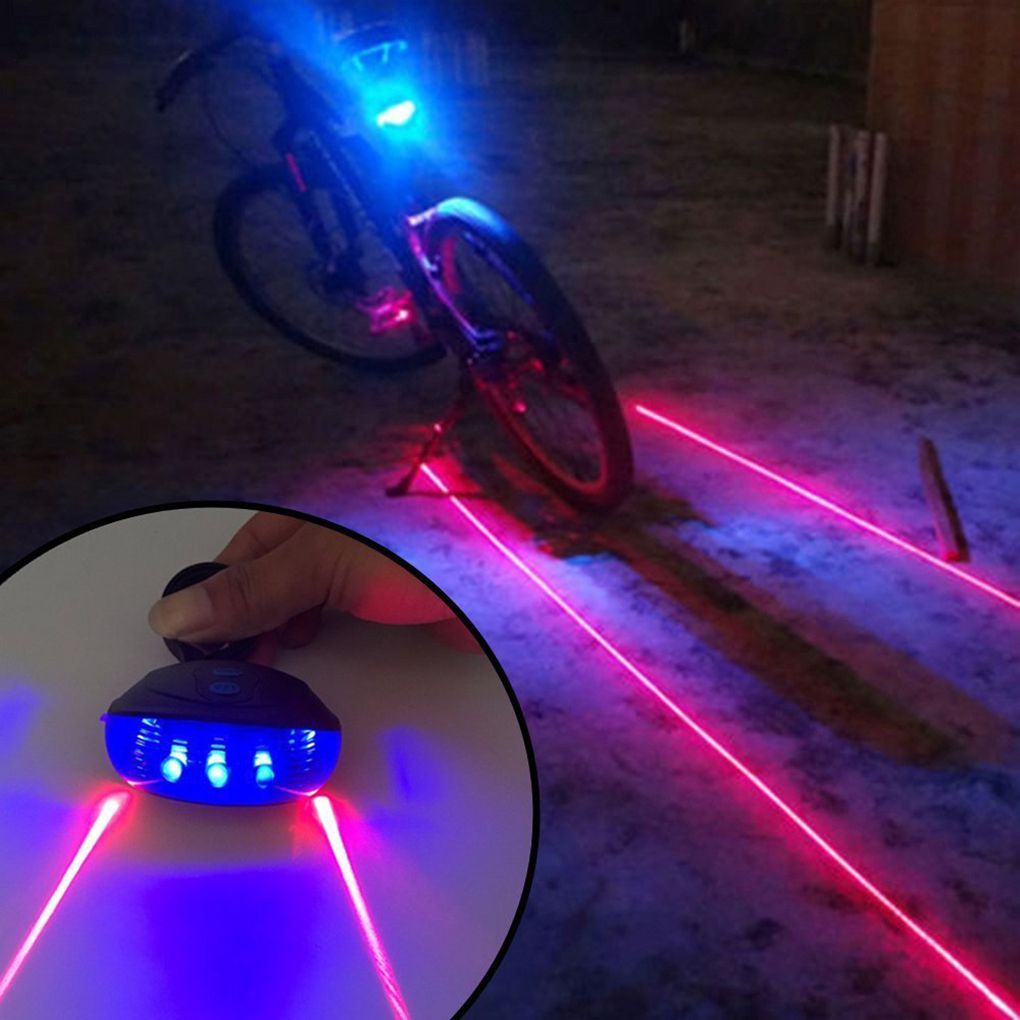 Waterproof Bicycle Cycling Lights Taillights LED Laser Safety Warning Bicycle Lights Bicycle Tail Bicycle Accessories Light - Quid Mart