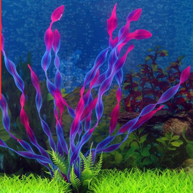 1PCS Artificial Plastic Water Plant Grass Aquarium Decorations Plants Fish Tank Grass Flower Ornament Decor Aquatic Accessories - Quid Mart