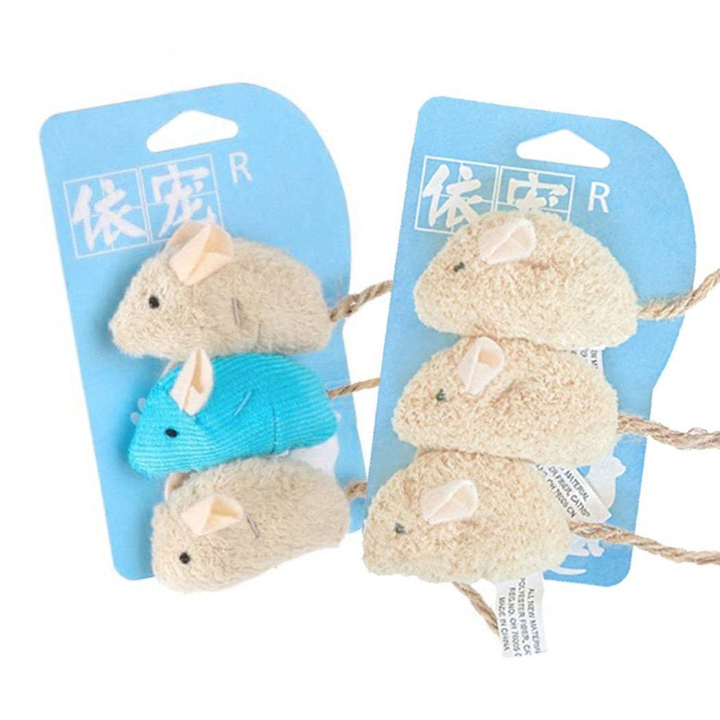 3pcs New Plush Simulation Mouse Cat Toy Plush Mouse Cat Scratch Bite Resistance Interactive Mouse Toy Playing Toy For Cat Kitten - Quid Mart
