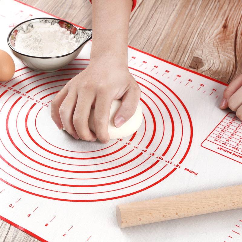 Silicone Baking Mat Pizza Dough Maker Pastry Kitchen Gadgets Cooking Tools Utensils Bakeware Kneading Accessories Lot - Quid Mart