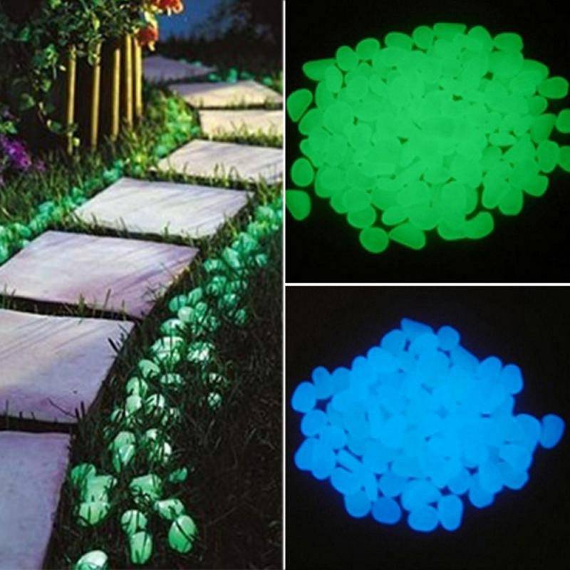 25/50pcs Glow in the Dark Garden Pebbles Glow Stones Rocks for Walkways Garden Path Patio Lawn Garden Yard Decor Luminous Stones - Quid Mart