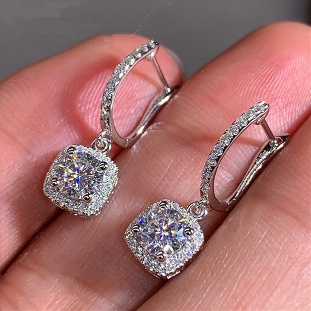 Huitan Square Drop Earrings - Elegant Bridal/Wedding Jewelry, Perfect Gift! - Quid Mart