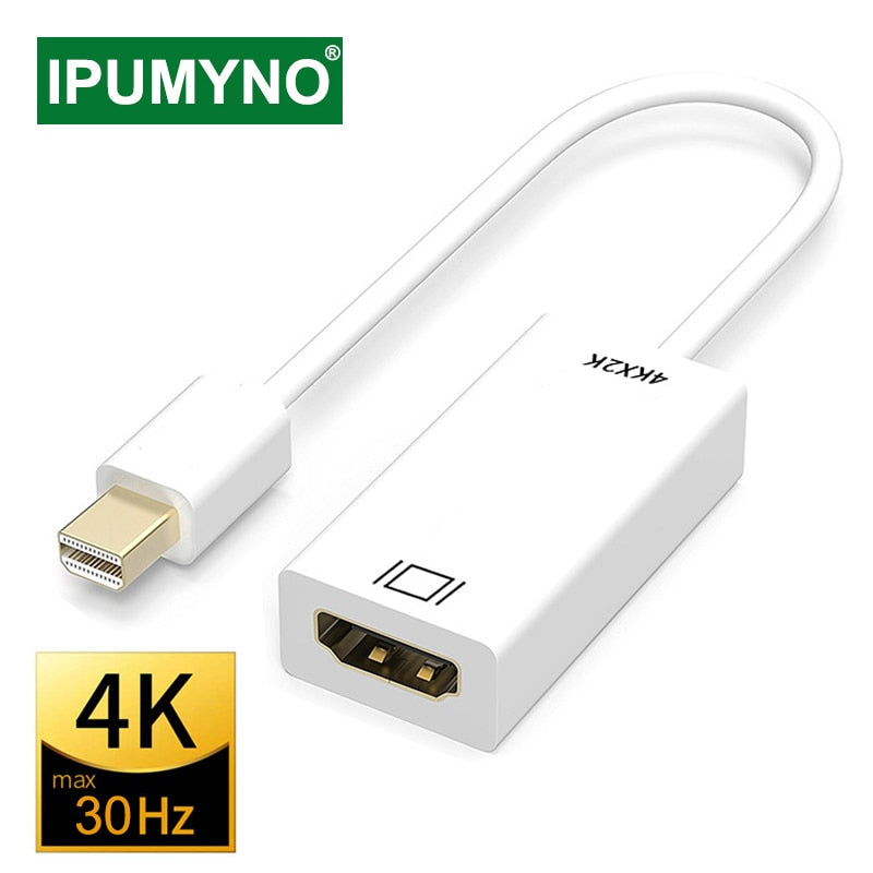 Mini Displayport To HDMI-compatible Cable 4k 1080P TV Projector Projetor DP 1.4 Display Port Converter For Apple Macbook Air Pro - Quid Mart