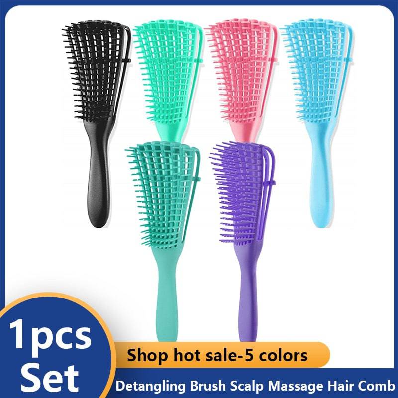 Hair Brush Detangling Brush Scalp Massage Hair Comb Detangling Brush for Curly Hair Brush Detangler Hairbrush Women Men Salon - Quid Mart