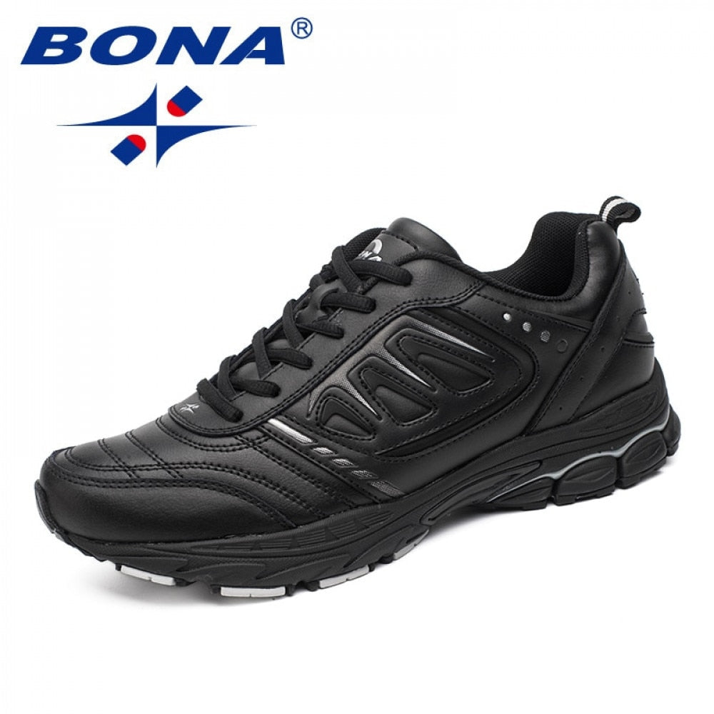 BONA New Style Men Running Shoes Ourdoor Jogging Trekking Sneakers Lace Up Athletic Shoes Comfortable Light Soft Free Shipping - Quid Mart
