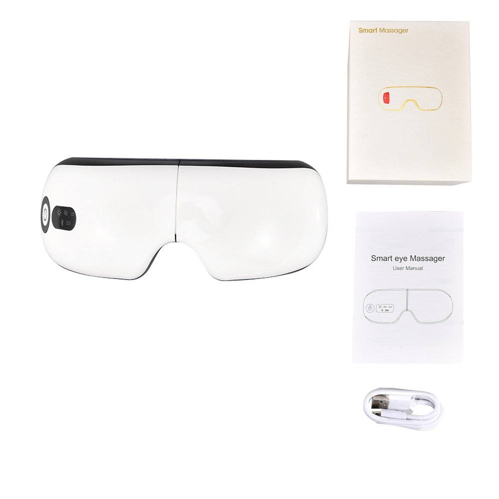 Support Bluetooth Smart Airbag Vibration Eye Massager Eye Care Instrument Hot Compress Eye Fatigue Massage Glasses - Quid Mart