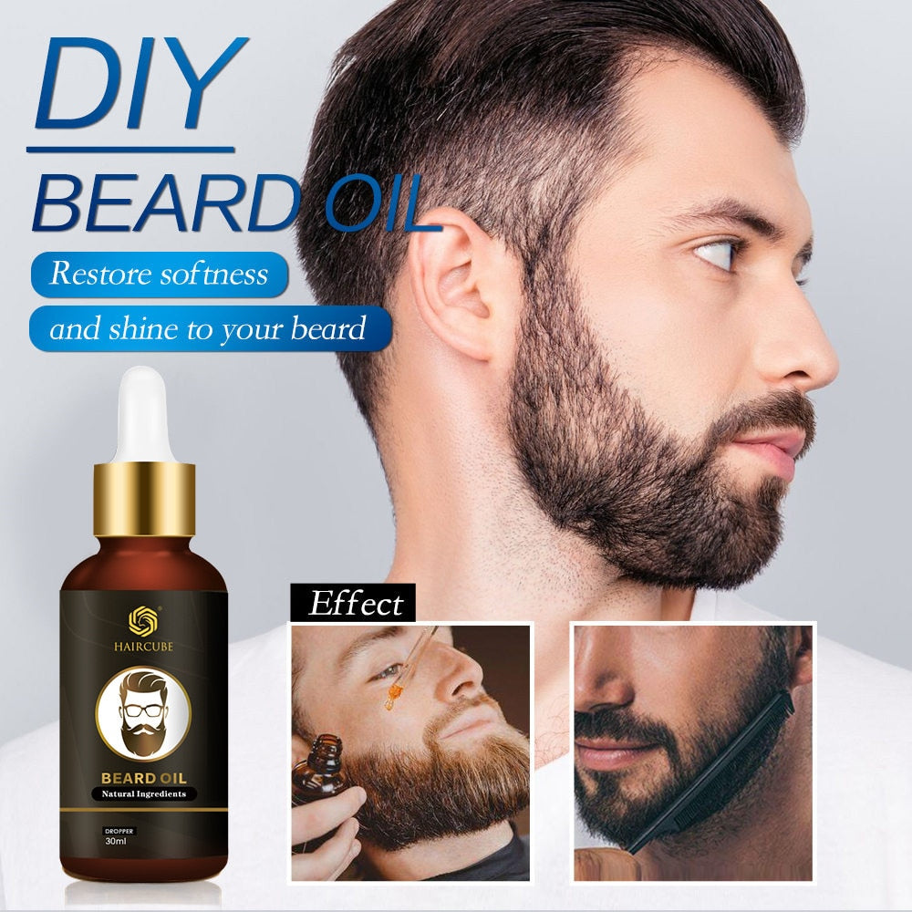 Beard Growth Essential Oil 100% Natural Beard Growth Oil Hair Loss Products For Men Beard Care Hair Growth Nourishing Beard Care - Quid Mart