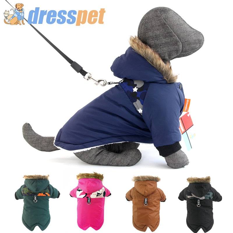Winter Pet Dog Clothes Warm For Small Dogs Pets Puppy Costume French Bulldog Outfit Coat Waterproof Jacket Chihuahua Clothing - Quid Mart
