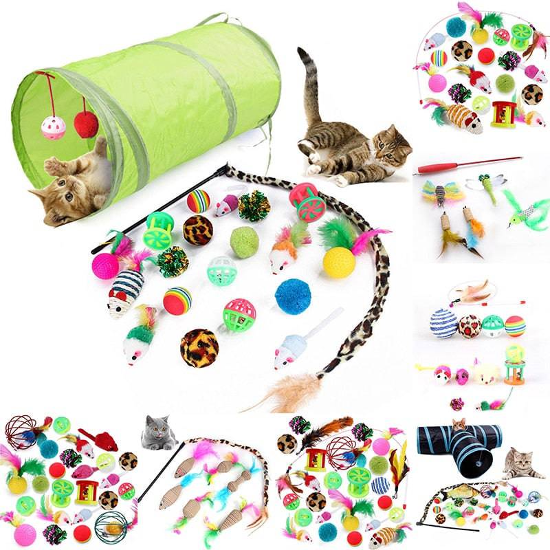 Pets Cat Toys Mouse Shape Balls Shapes Kitten Love New Pet Toy 21 Set Cat Channel Funny Cat Stick Mouse Supplies Value Bundle - Quid Mart