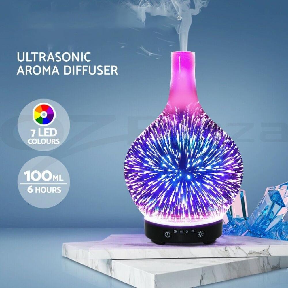 Mini Home Humidifier Gift Ultrasonic Creative Air Conditioning Aromatherapy Purification 3D Glass Humidifier Aromatic Diffuser - Quid Mart