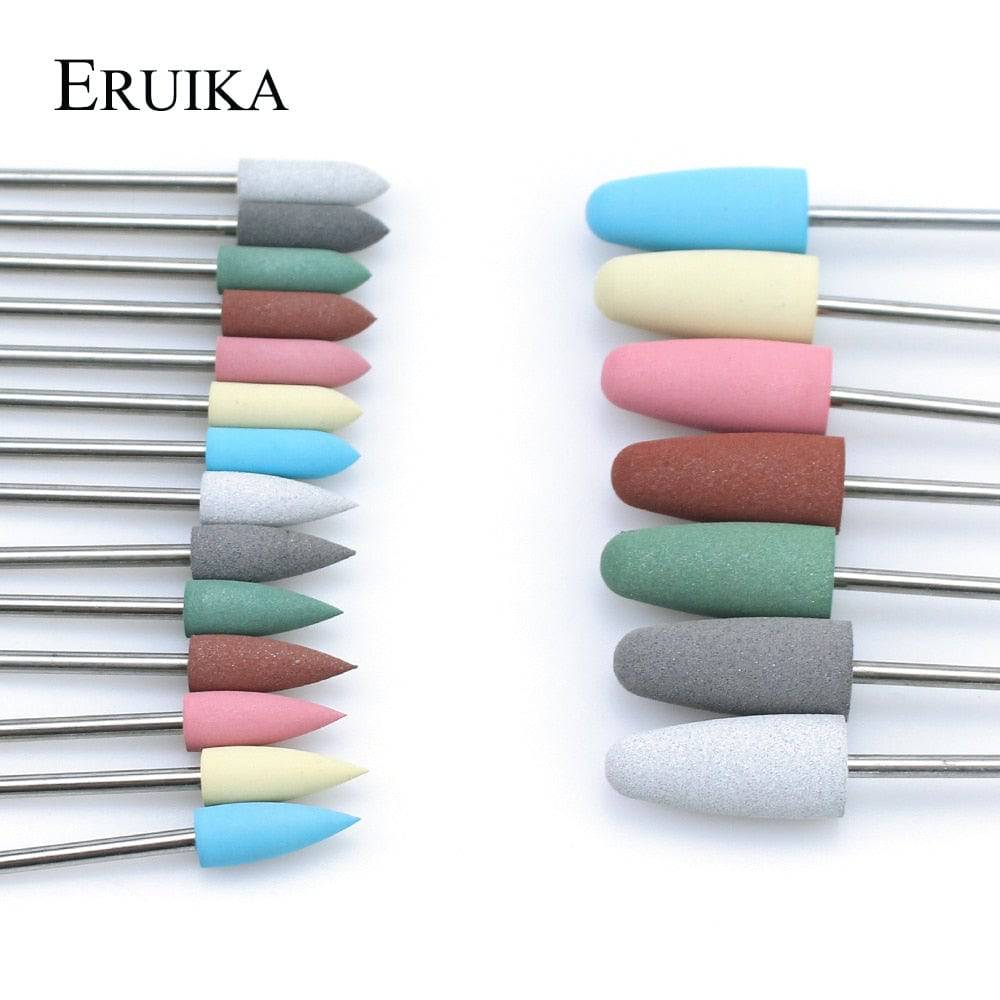 1pcs Silicone Nail Drill Milling Cutter Drill Bits Files Burr Buffer for Electric Machine Nail Art Grinder Cuticle Cutter Tools - Quid Mart